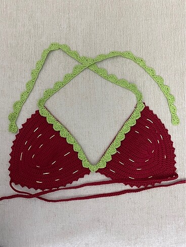 Pinterest Örgü Çilek Bikini Üstü