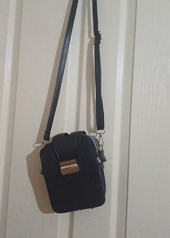 Siyah Deri Kadın Omuz Çantası - Görsel 2