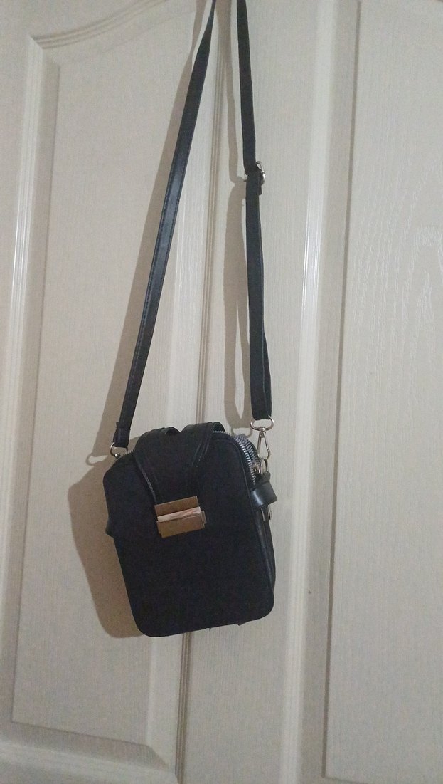 Siyah Deri Kadın Omuz Çantası - Görsel 2