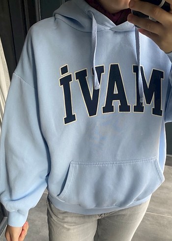 Mavi Mavi Kapüşonlu Sweatshirt