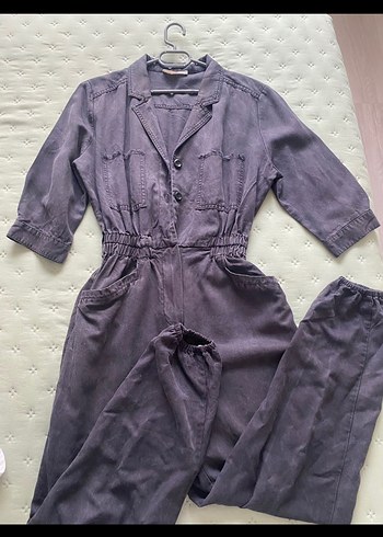 Vintage Keten Kadın Tulum