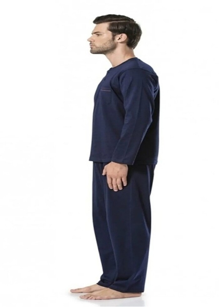 Pierre Cardin 5454 Erkek Uzun Kollu Pijama Takımı-lacivert - Görsel 2