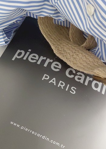 Pierre Cardin Pierre Cardin Mavi Çizgili Erkek Gömlek 38
