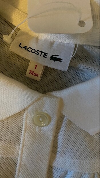 1 Yaş Beden beyaz Renk Orjinal lacoste 1 yaş takım