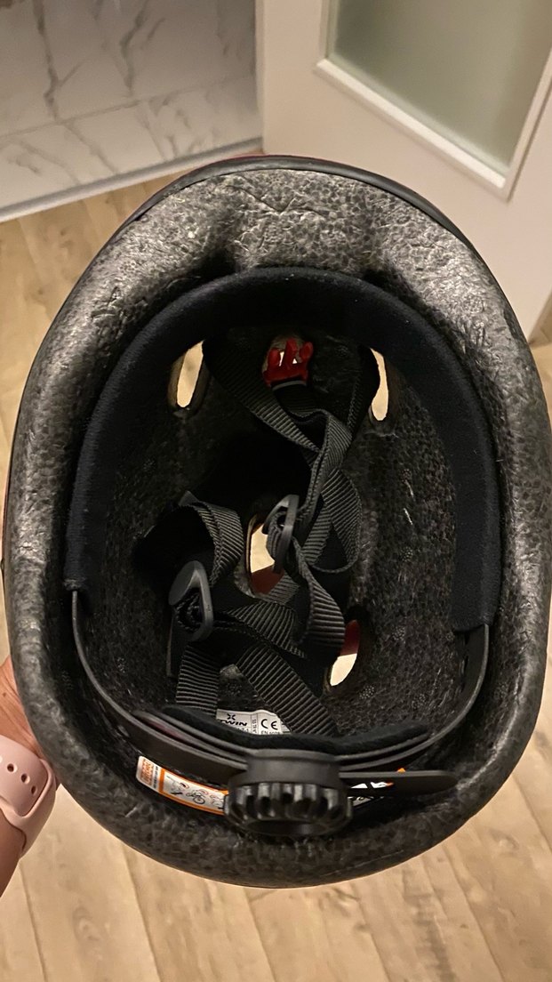 Pembe Renkli Biker Motor Kaskı Velcro Askılı - Görsel 3