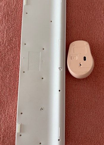 Pembe Pastel Desenli Kablosuz Klavye ve Mouse - Görsel 4