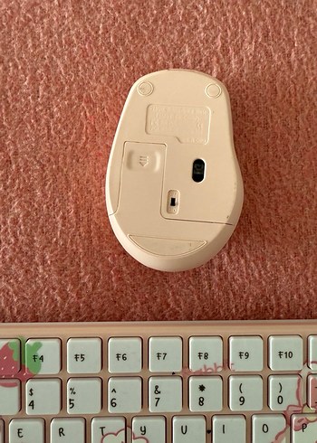 Pembe Pastel Desenli Kablosuz Klavye ve Mouse - Görsel 3