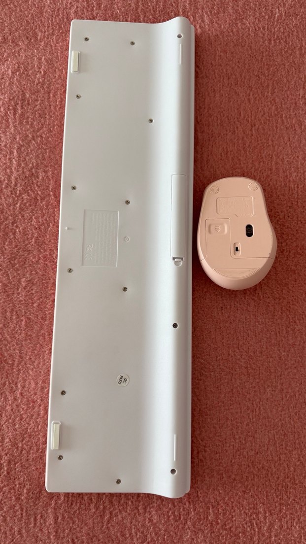 Pembe Pastel Desenli Kablosuz Klavye ve Mouse - Görsel 4