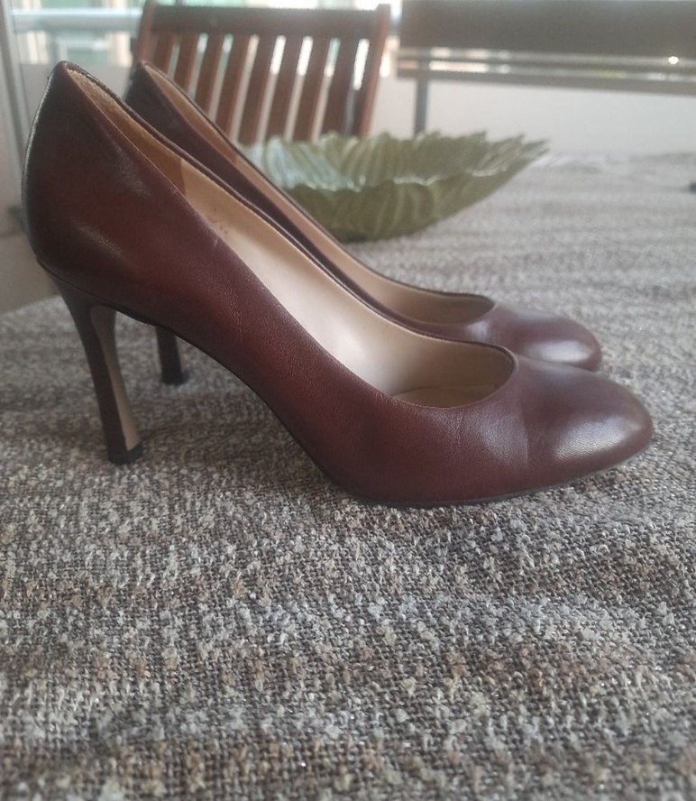 Klasik Bordo Deri Stiletto Topuklu Kadın Ayakkabı - Görsel 4