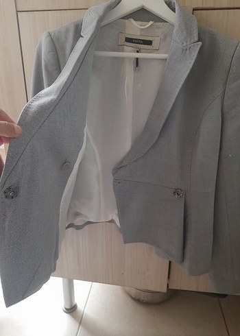 İpekyol Gri Düğmeli Kadın Blazer Ceket - Görsel 2