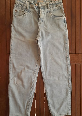 MAVİ düğmeli, bel ayarlı, kız çocuk Jean 11-12 yaş - Görsel 3