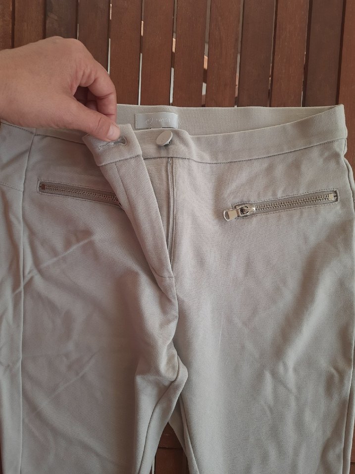 TWEST Düğmeli Bej Kadın Kumaş Pantolon Bej renk - Görsel 2