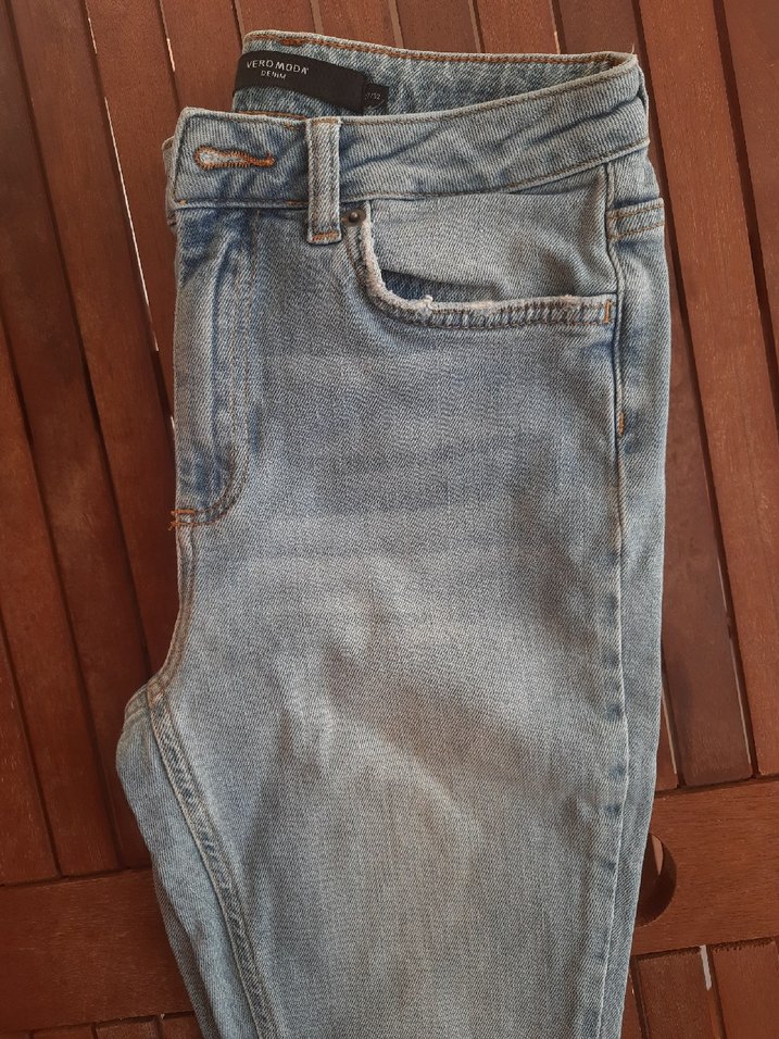 Vero Moda Mavi Denim Midi Jean Kadın Beden 27/32 - Görsel 3