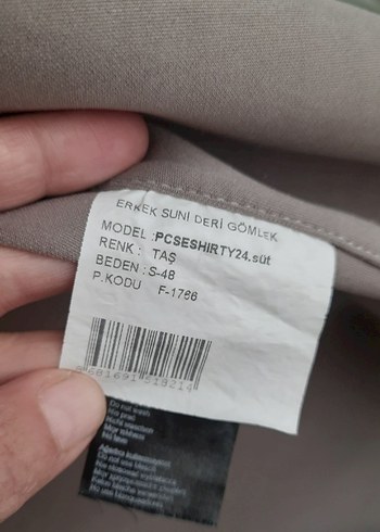 Pierre Cardin Gri Süet Erkek Gömlek S-48 - Görsel 8