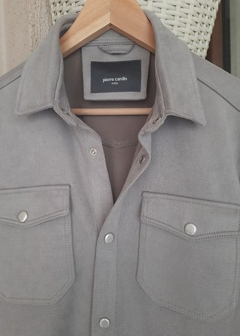 Pierre Cardin Gri Süet Erkek Gömlek S-48 - Görsel 3
