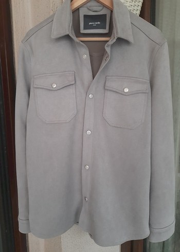 Pierre Cardin Gri Süet Erkek Gömlek S-48 - Görsel 2