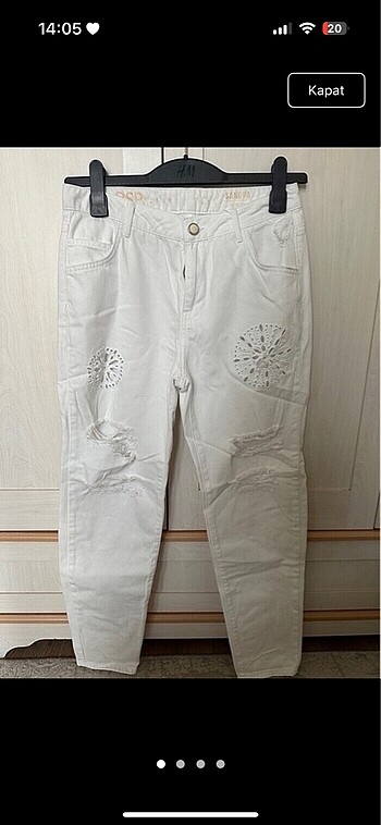 BSB JEANS beyaz şık kot pantolon
