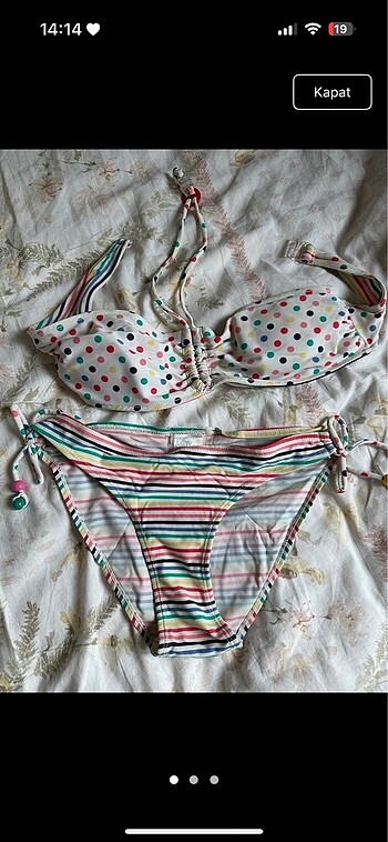 LCW çift taraflı kullanılabilen bikini takımı