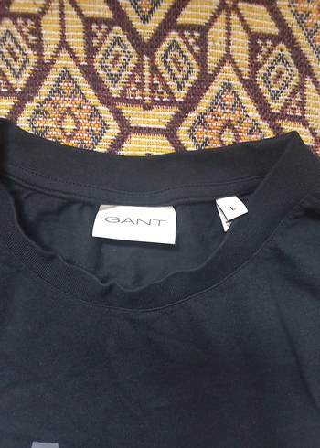 Gant GANT Siyah Erkek Baskılı Kısa Kollu Tişört L BEDEN