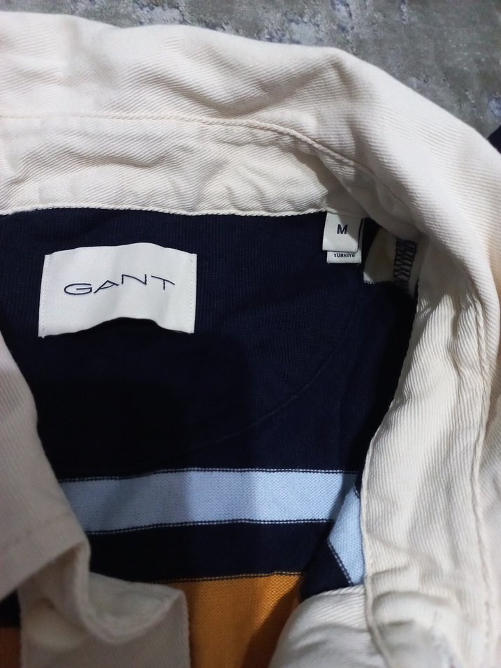 Çizgili Polo Yaka Erkek Tişört m beden - Görsel 5