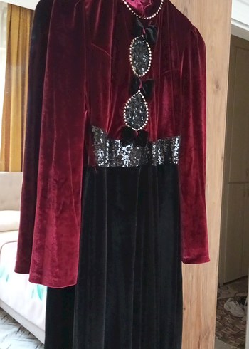 Bordo Siyah Abiye