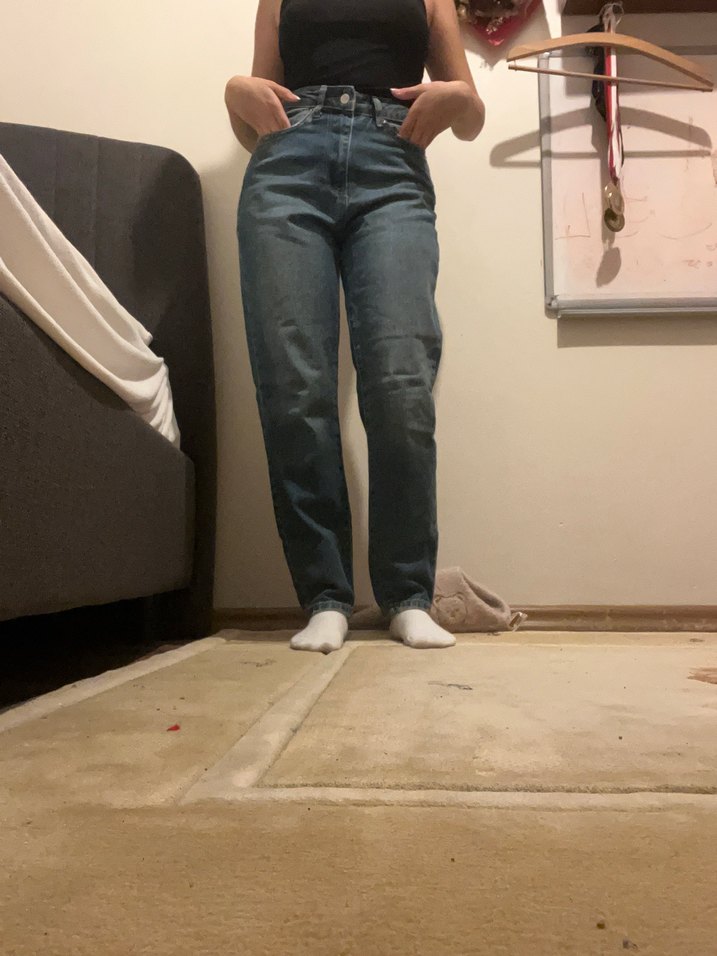 Lacivert Salaş Kesim Midi Denim Kadın Pantolon - Görsel 3