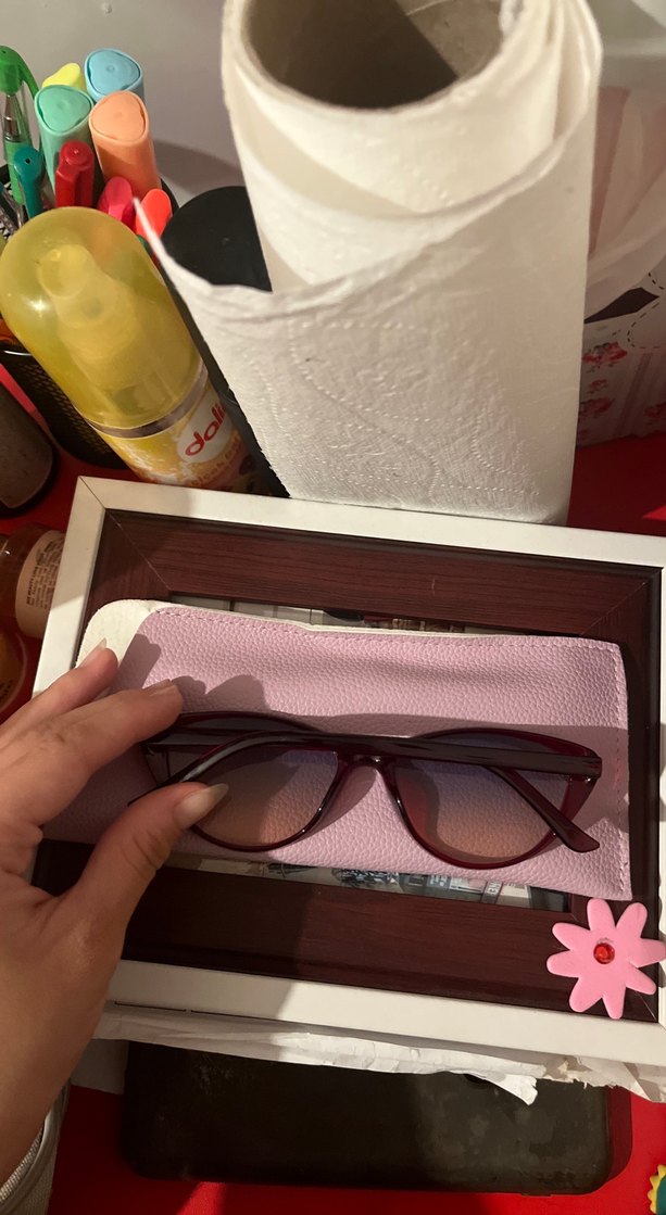 Bordo Transparan Bohem Kadın Gözlüğü - Görsel 2