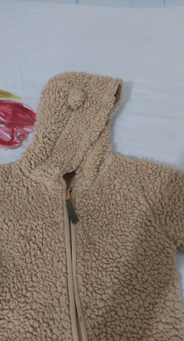 Kürklü Kapüşonlu Bebek kış Tulumu - Görsel 2