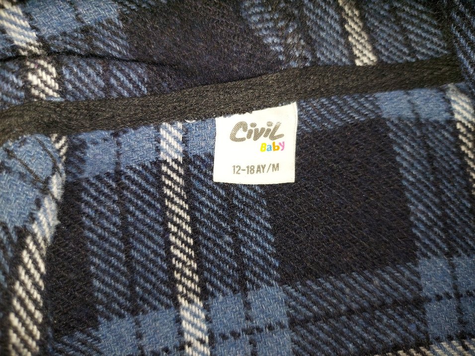 Kapüşonlu Erkek Çocuk Uzun Kollu Düğmeli Gömlek - Görsel 2