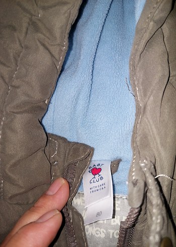 Fermuarlı Kapüşonlu Kahverengi Erkek Çocuk Mont - Görsel 2