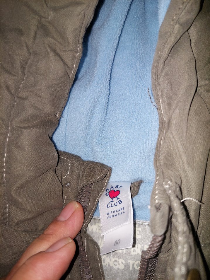 Fermuarlı Kapüşonlu Kahverengi Erkek Çocuk Mont - Görsel 2