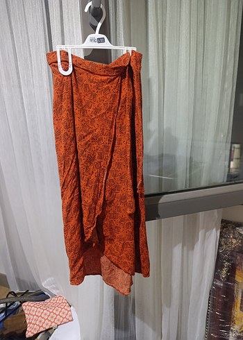 Addax Kiremit Tonlarinda Bohem Drape Etek