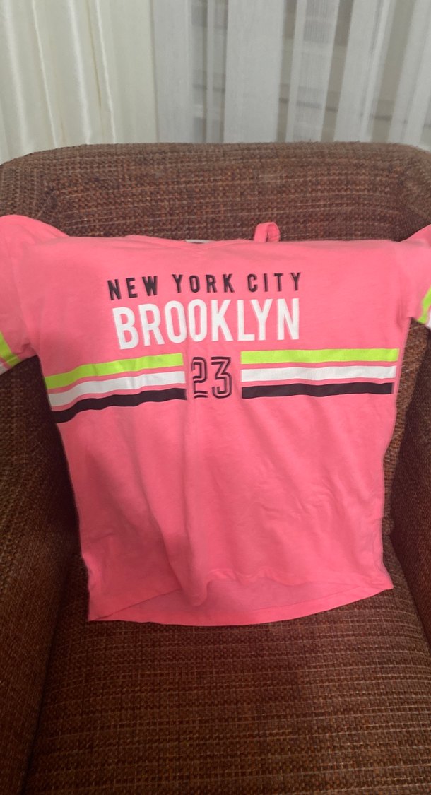 Renkli Baskılı Kız Çocuk Pembe Tişört - Görsel 4