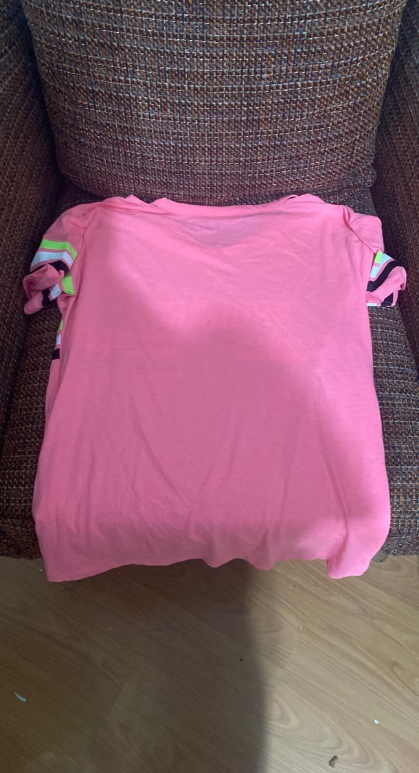 Renkli Baskılı Kız Çocuk Pembe Tişört - Görsel 3