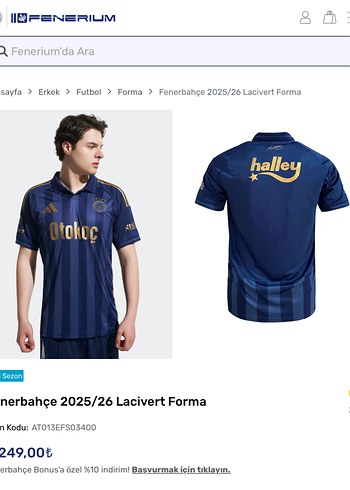 Fenerbahçe 2025/26 Lacivert Erkek Forma