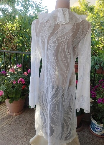 Tül plaj elbisesi M/38 beden - Görsel 4