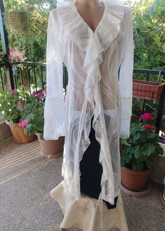 Tül plaj elbisesi M/38 beden - Görsel 2