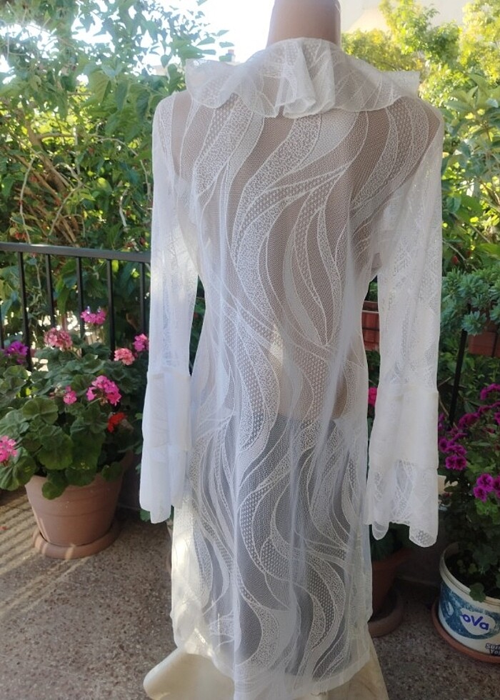 Tül plaj elbisesi M/38 beden - Görsel 4