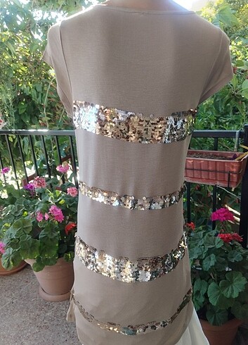 38 Beden Parlak pullu tunik elbise M/38 beden