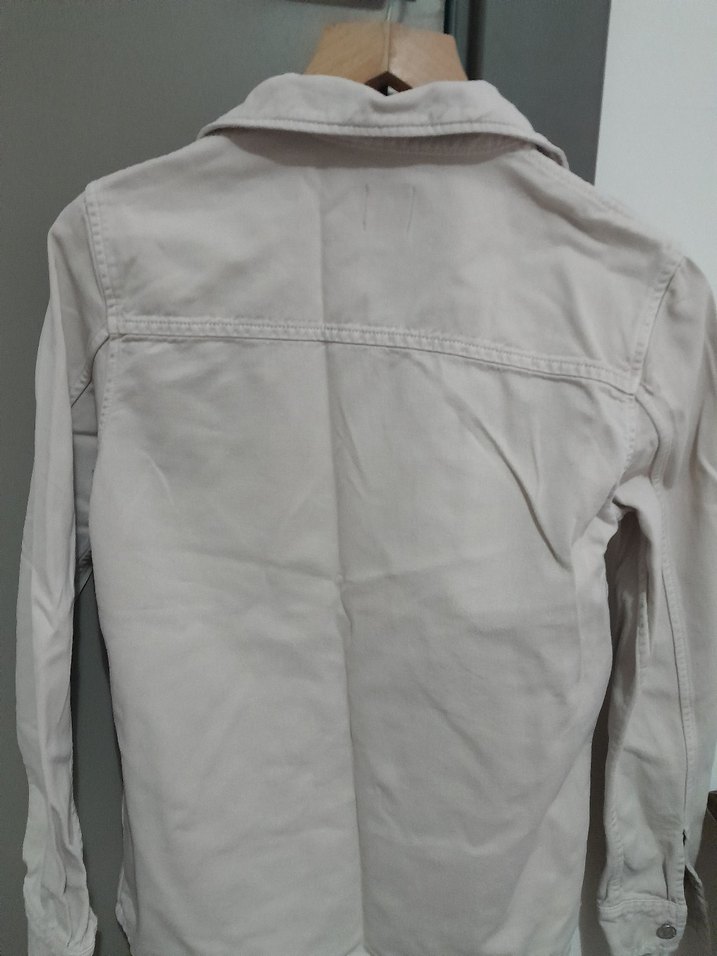 Beyaz Düğmeli Kadın Ceket (gömlek ceket) - Görsel 3