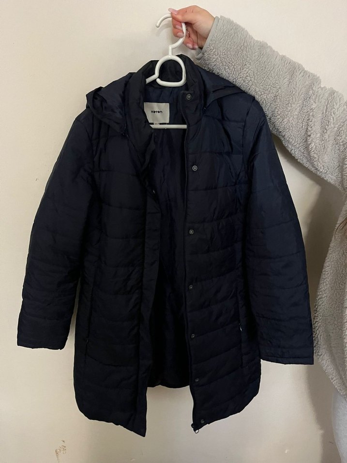 Kadın Kapüşonlu Kısa Kışlık Mont - Görsel 2