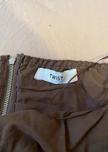 Kadın Kahverengi Rahat Kesim Keten Pantolon - Görsel 2