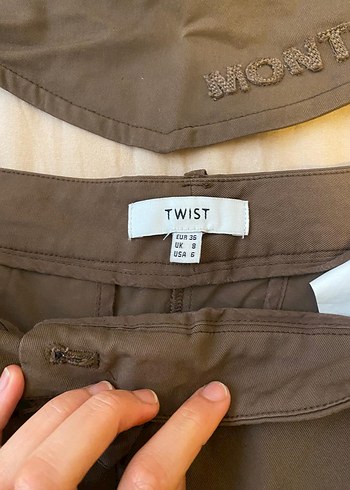 Kadın Kahverengi Rahat Kesim Keten Pantolon - Görsel 3