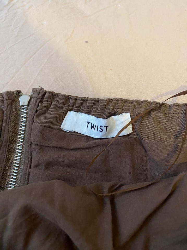 Kadın Kahverengi Rahat Kesim Keten Pantolon - Görsel 2