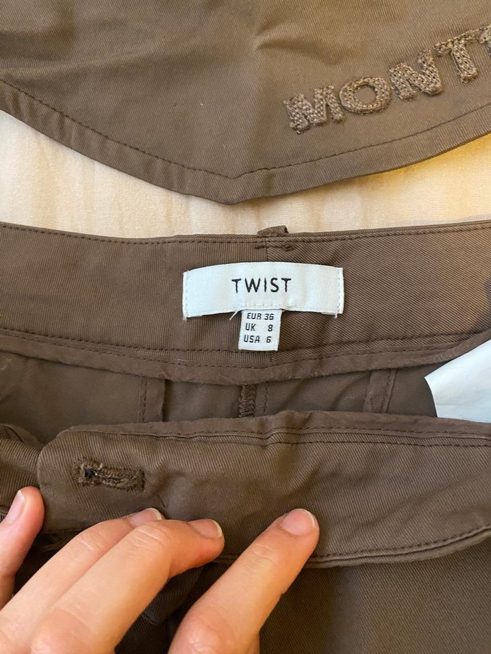 Kadın Kahverengi Rahat Kesim Keten Pantolon - Görsel 3