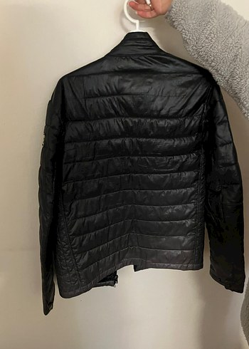 Erkek Siyah şişme Fermuarlı Mont - Görsel 2