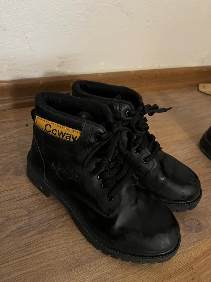 Siyah kadın yuvarlak burun bot - Görsel 2