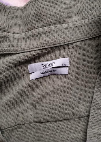 Düğmeli Loose Fit Keten erkek Gömlek - Görsel 2