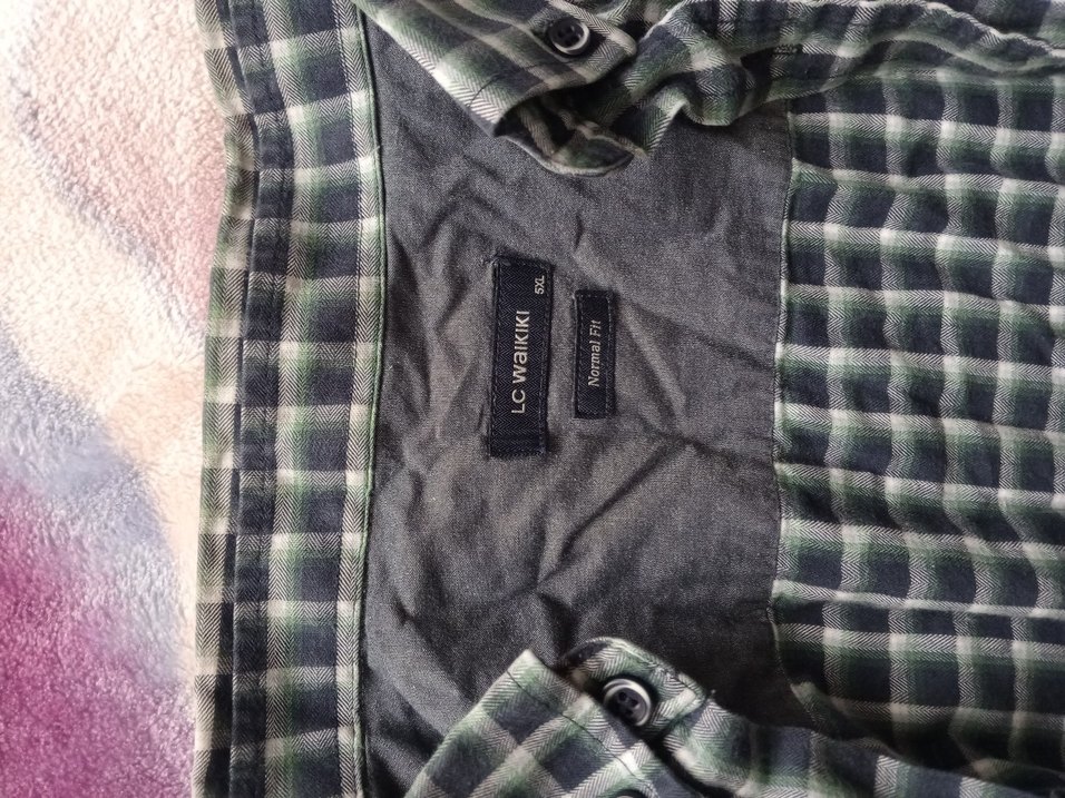 Erkek Gri Kareli Uzun Kollu Gömlek - Görsel 3