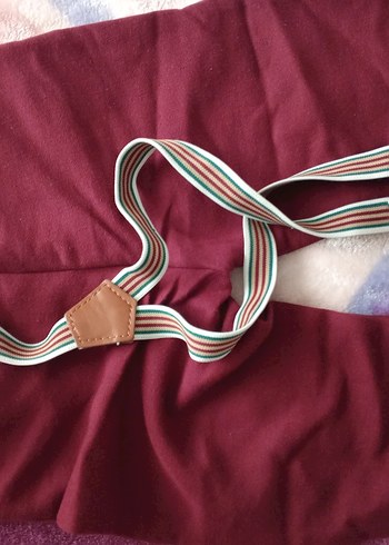 Bordo Düğmeli Erkek Çocuk Pantolonu - Görsel 2